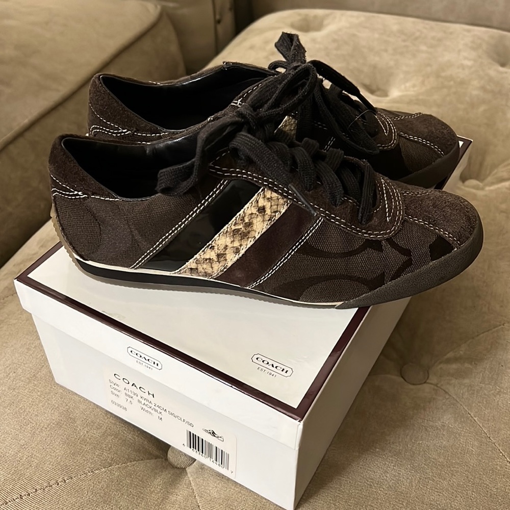 Coach brown sneakers Size 7.5